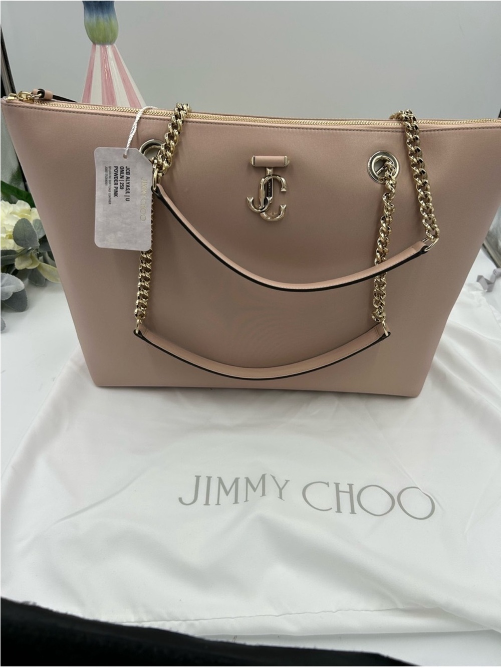 Women’s Jimmy Choo VARENNE large leather tote bag NWT